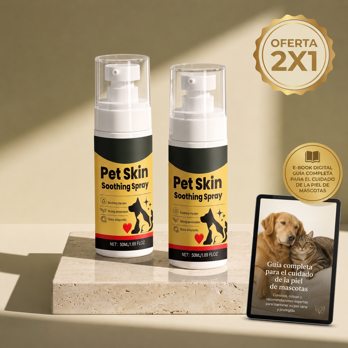 Pet Skin Spray - Reparador, Alivia Irritación y Favorece la Recuperación