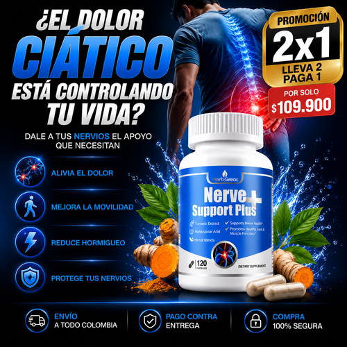 OFERTA 2X1 : Nerve Support Plus – Complejo Nutricional para el Cuidado de los Nervios y la Movilidad