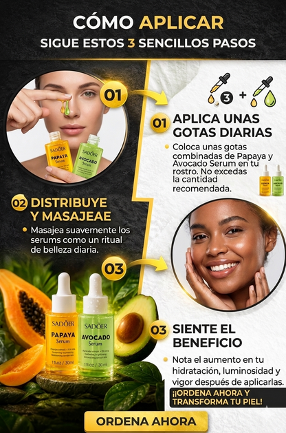COMBO SERUM SADOER (AGUACATE Y PAPAYA)