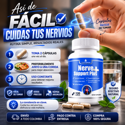 OFERTA 2X1 : Nerve Support™️ – Complejo Nutricional para el Cuidado de los Nervios y la Movilidad