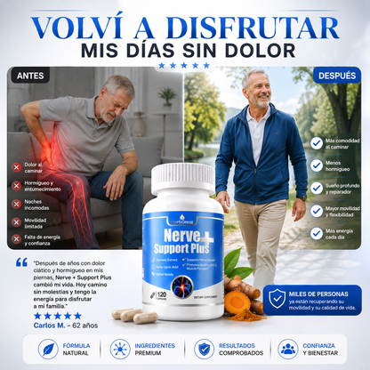 OFERTA 2X1 : Nerve Support™️ – Complejo Nutricional para el Cuidado de los Nervios y la Movilidad