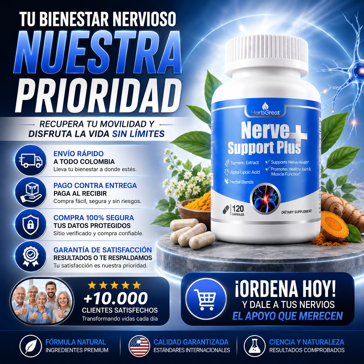 OFERTA 2X1 : Nerve Support™️ – Complejo Nutricional para el Cuidado de los Nervios y la Movilidad