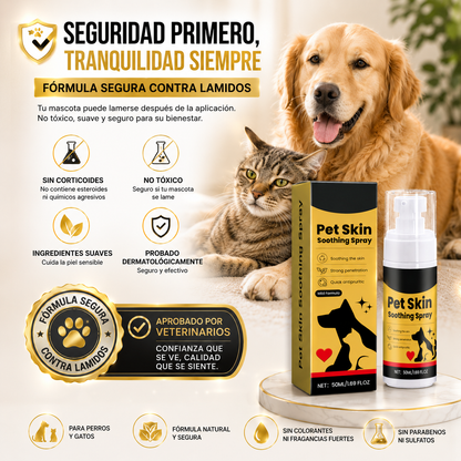 PetDerma – Spray Reparador para la Piel de Mascotas, Alivia Irritación y Favorece la Recuperación