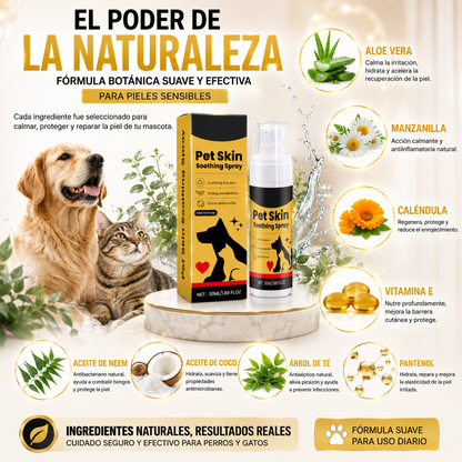 PetDerma – Spray Reparador para la Piel de Mascotas, Alivia Irritación y Favorece la Recuperación