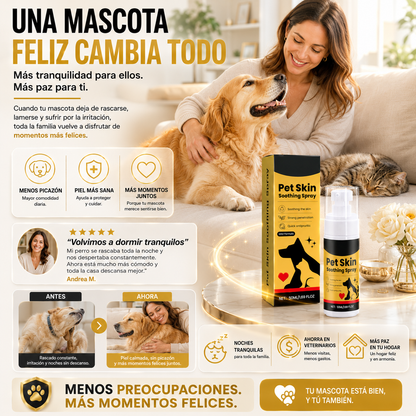 PetDerma – Spray Reparador para la Piel de Mascotas, Alivia Irritación y Favorece la Recuperación