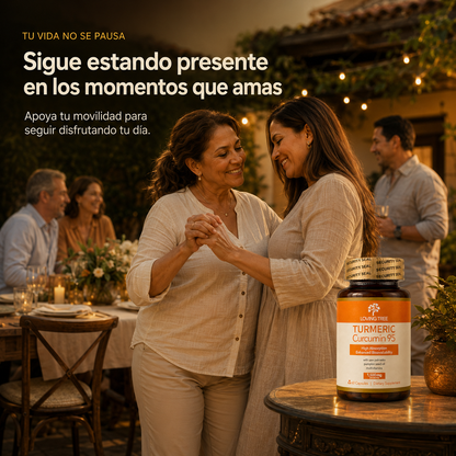 Turmeric Cúrcumin 95% - Concentrado para Articulaciones, Energía y Bienestar Diario