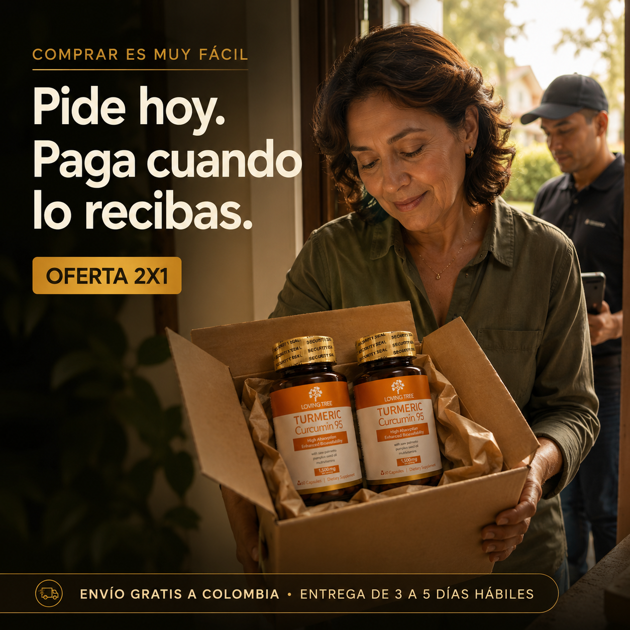 Turmeric Cúrcumin 95% - Concentrado para Articulaciones, Energía y Bienestar Diario