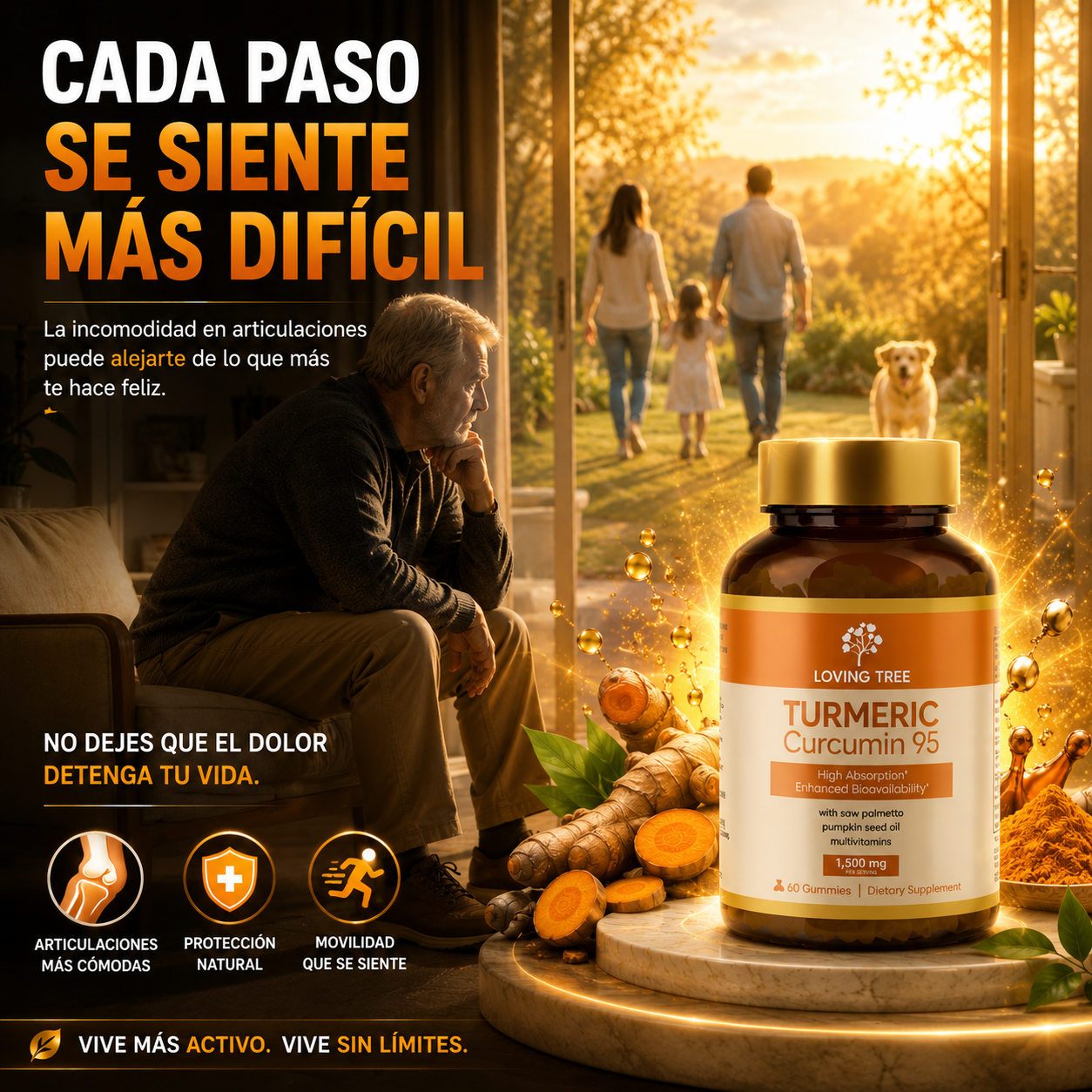 Cúrcuma 95 – Turmeric 95% Concentrado para Articulaciones, Energía y Bienestar Diario