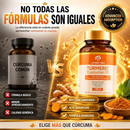 Cúrcuma 95 – Turmeric 95% Concentrado para Articulaciones, Energía y Bienestar Diario