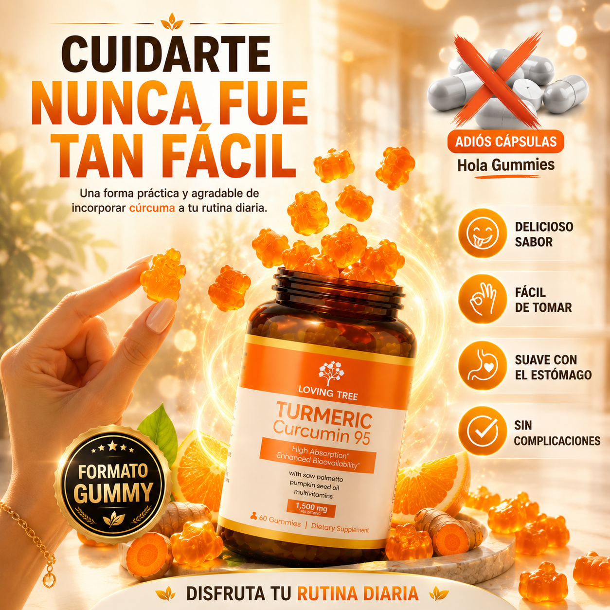 Cúrcuma 95 – Turmeric 95% Concentrado para Articulaciones, Energía y Bienestar Diario