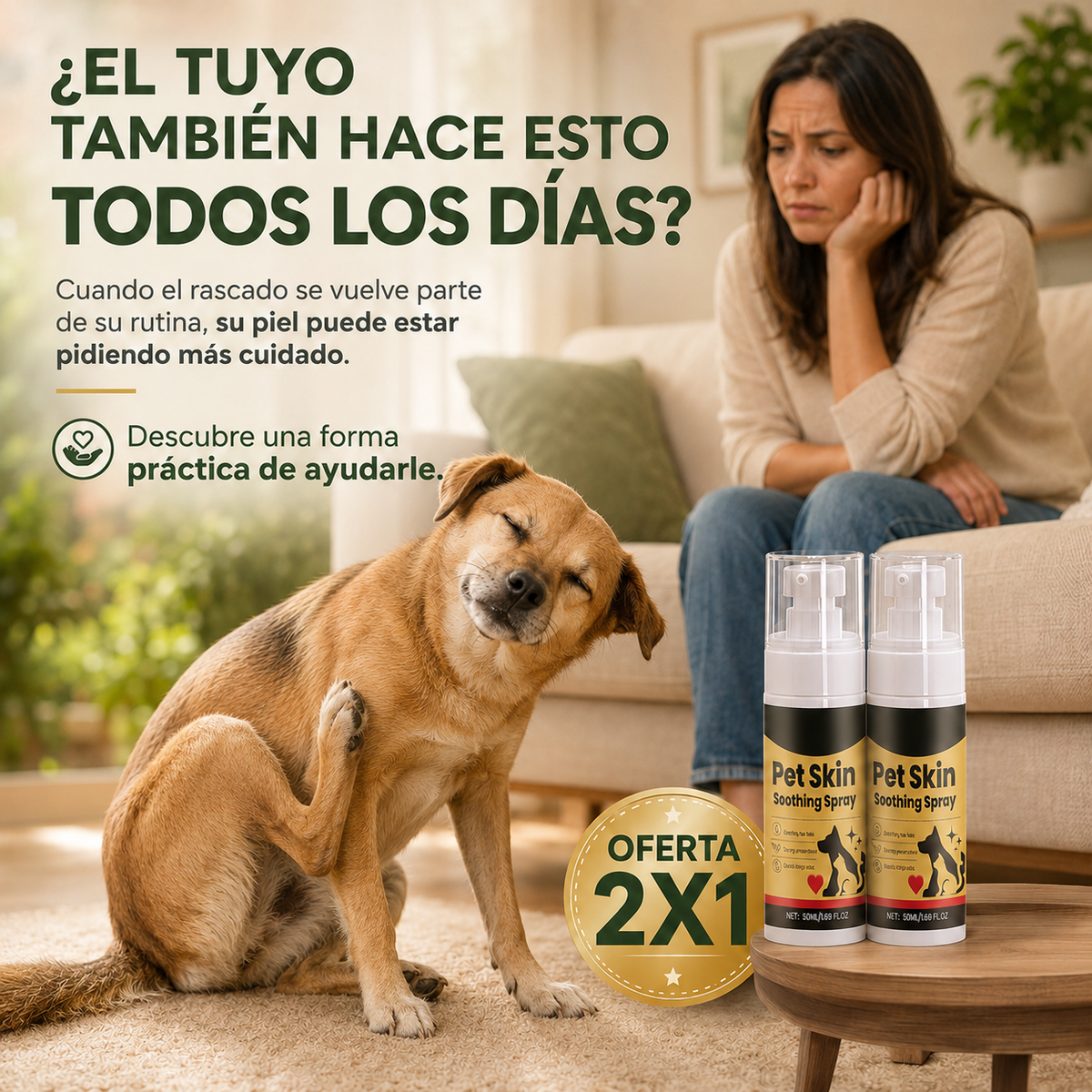 Pet Skin Spray - Reparador, Alivia Irritación y Favorece la Recuperación