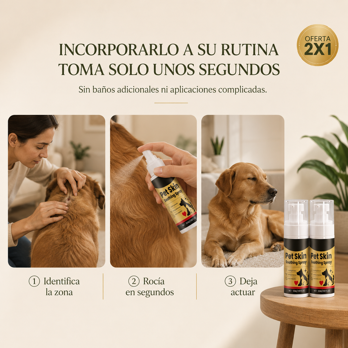 Pet Skin Spray - Reparador, Alivia Irritación y Favorece la Recuperación